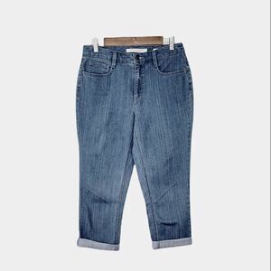 Jones New York Jeans City Cuffed Capri Medium Wash Denim Jeans
